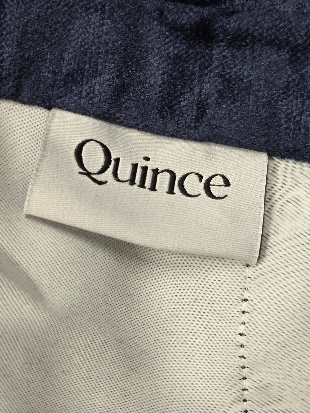 NWT QUINCE 1 48x108 Luster Velvet True Blackout Curtain Navy 9348